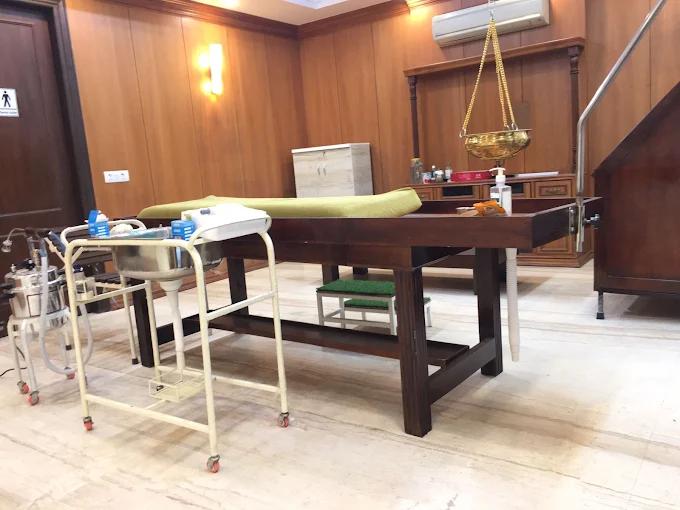 Ayurvedic Wellness Spa Therapy Room